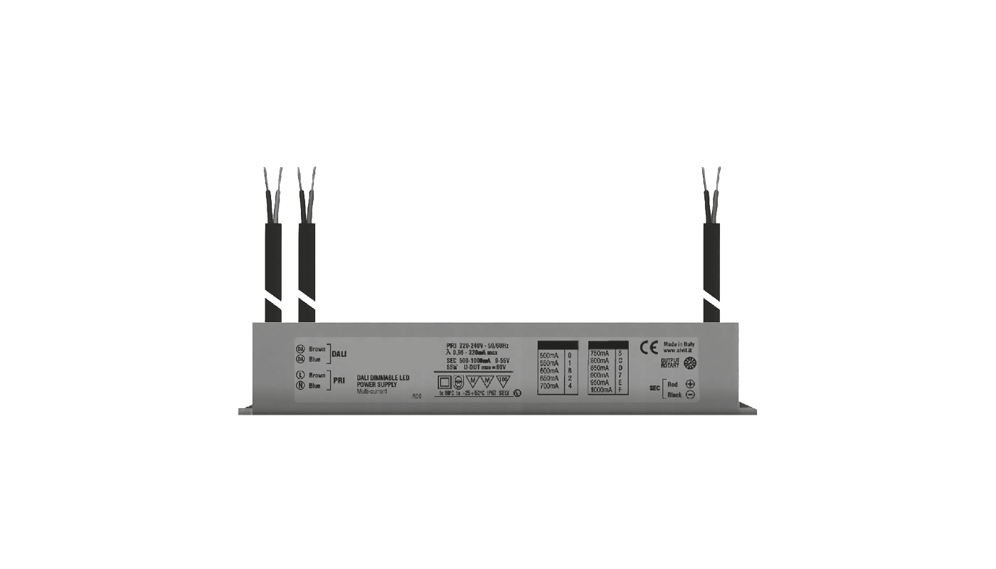 Konverter IP67, 19.5W, 350mA, DALI2