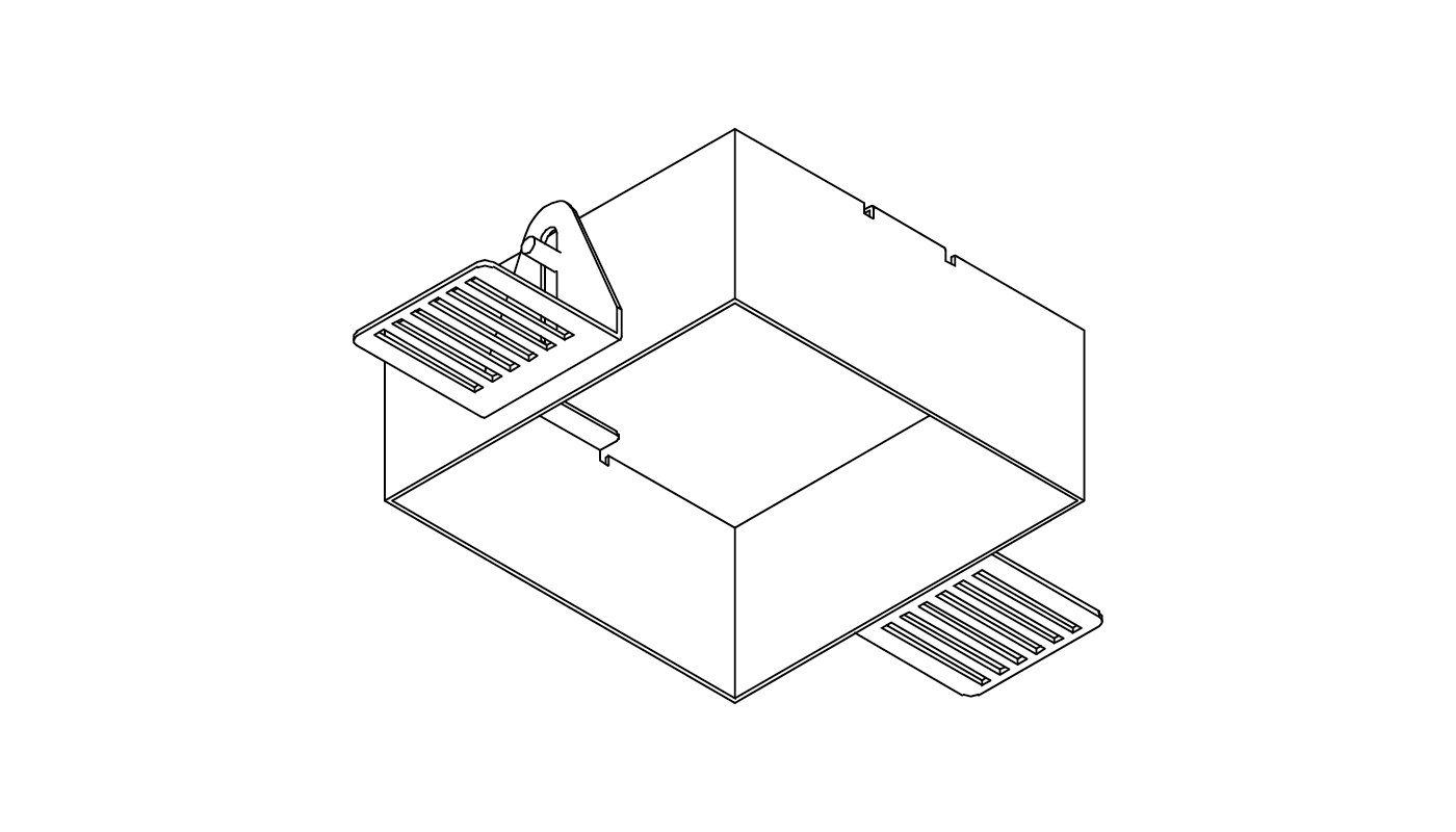 Einbaugehäuse für Gipskarton, Weiss