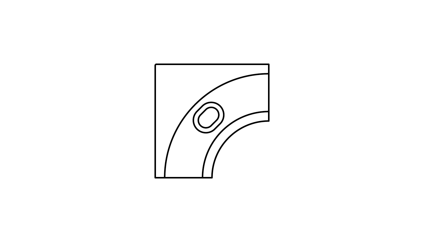 Winkel 90º flach weiss Minimal Track 24V