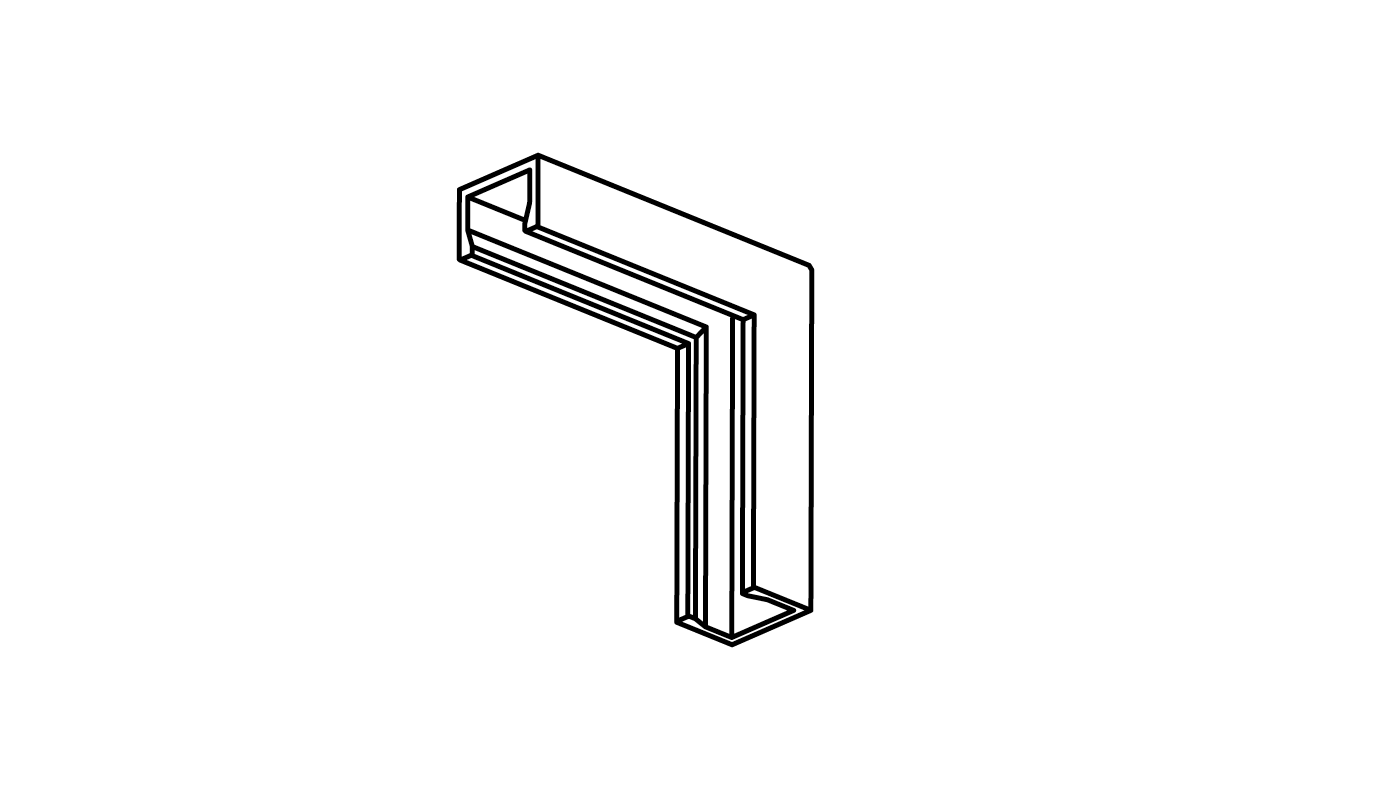 Winkel 90º eckig schwarz Minimal Track 24V