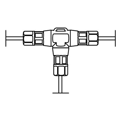 Connector IP67 T-Form, Ø4,5-7,5mm