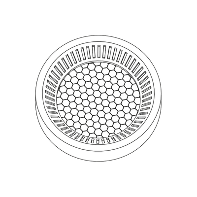Blendschutz Wabenraster zu IO MICRO WT