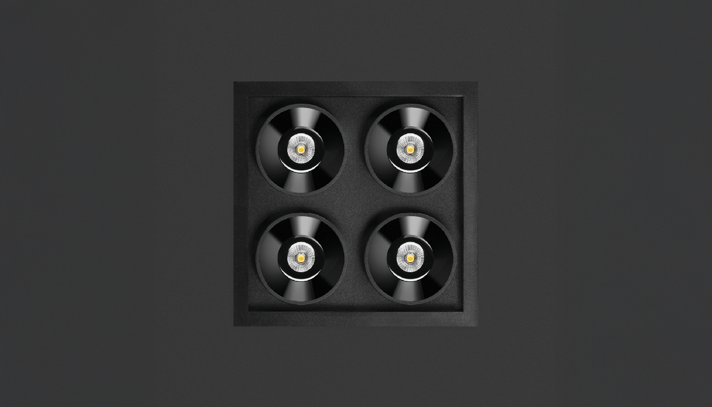 BLACK FOSTER RECESSED 2X2